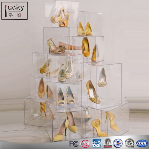 Premium Clear Acrylic Shoe Box,Acrylic Mountable Frame Clear Shoe Box